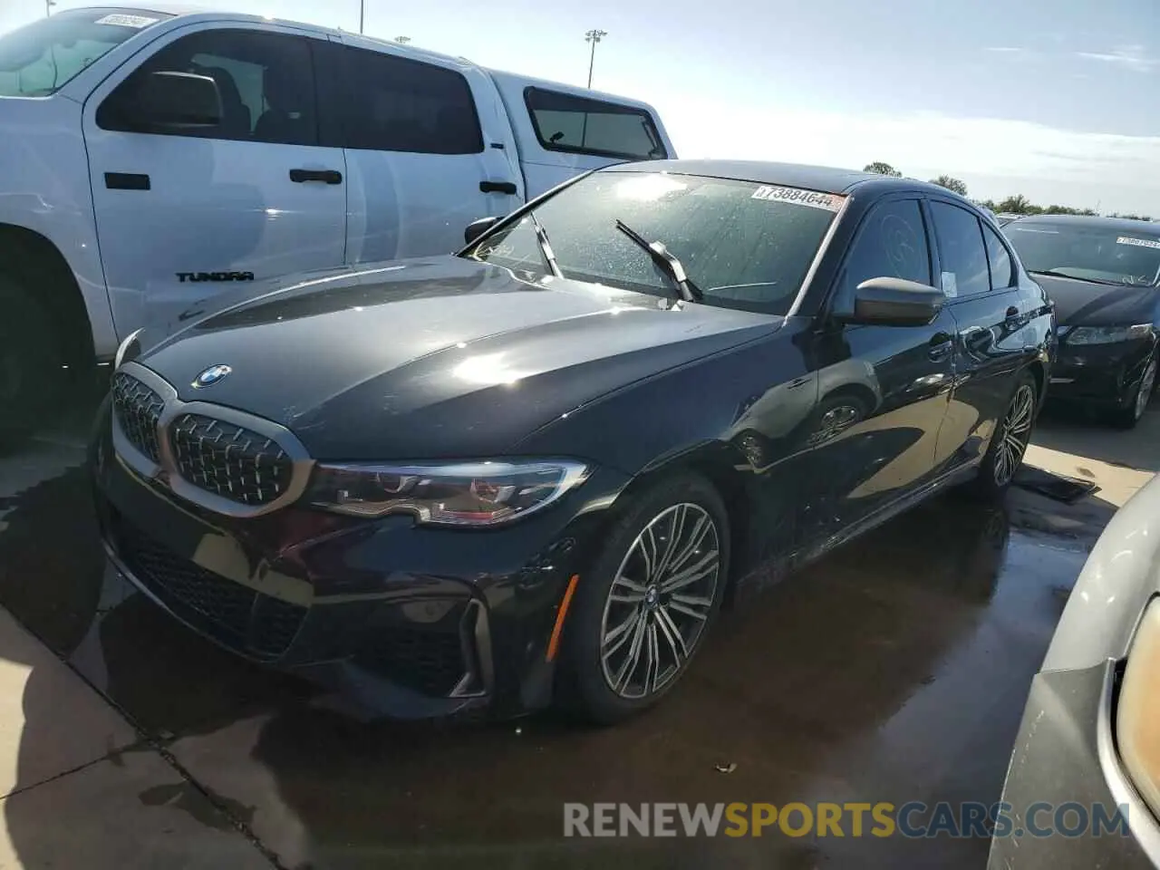 1 Photograph of a damaged car 3MW5U9J08M8B97246 BMW M3 2021