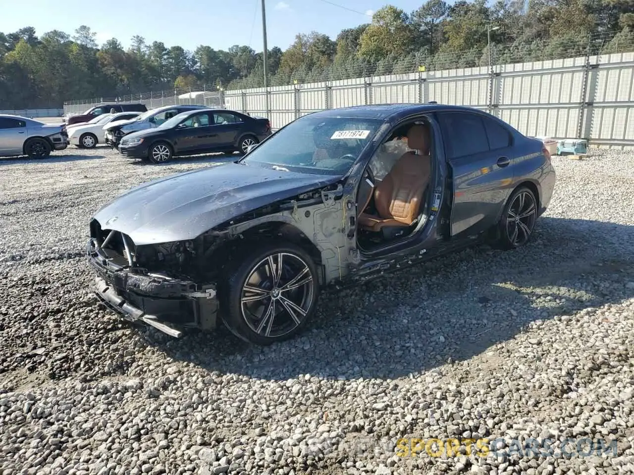 1 Photograph of a damaged car 3MW5U9J09M8B59797 BMW M3 2021