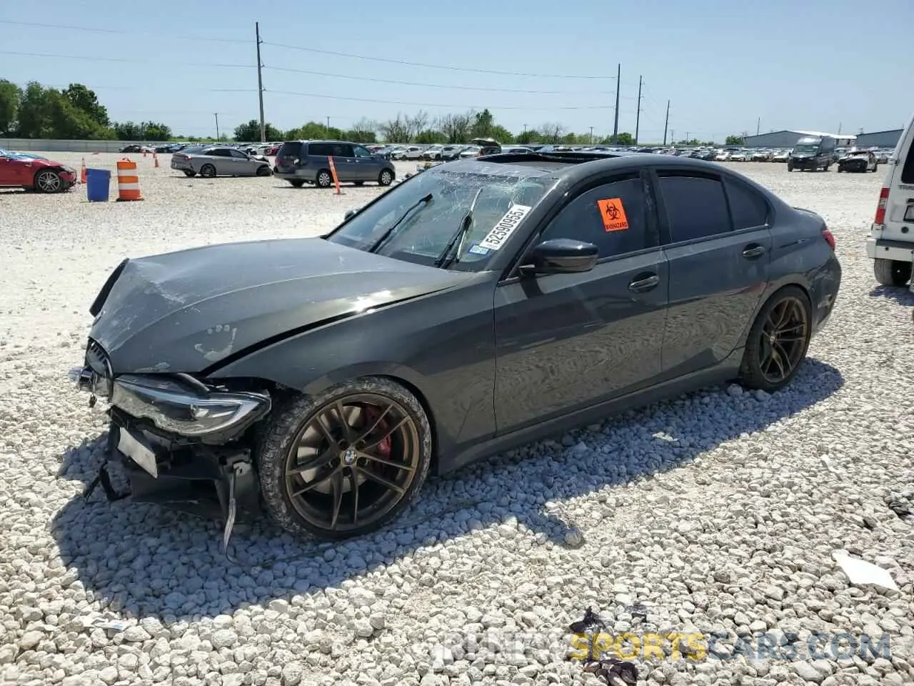 1 Photograph of a damaged car WBA5U7C09MFL27298 BMW M3 2021