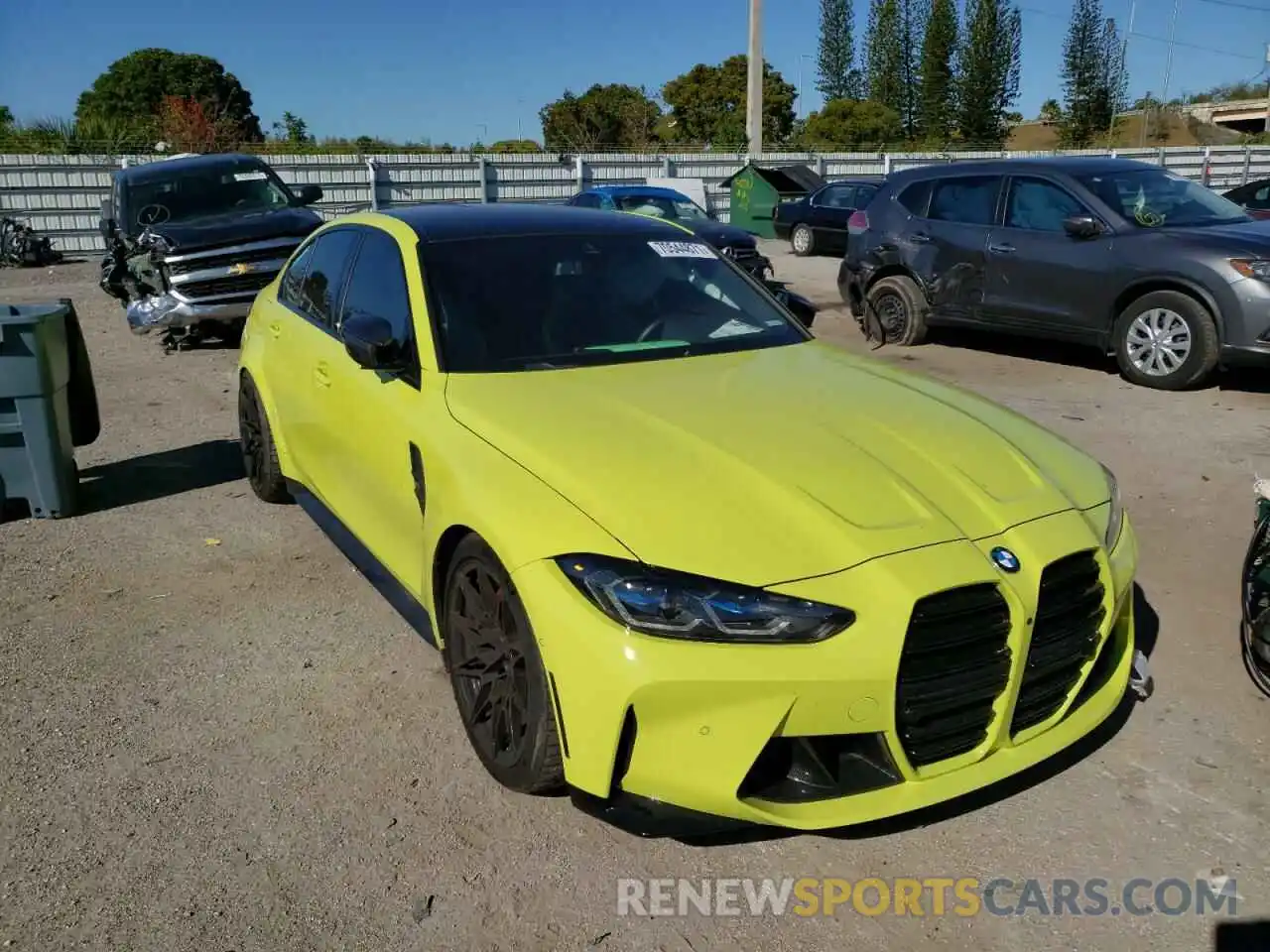 1 Photograph of a damaged car WBS53AY02MFL42052 BMW M3 2021