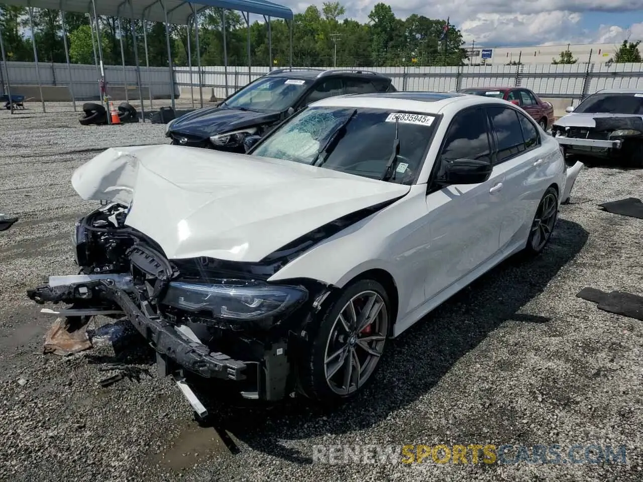 1 Photograph of a damaged car 3MW5U7J03N8C73932 BMW M3 2022