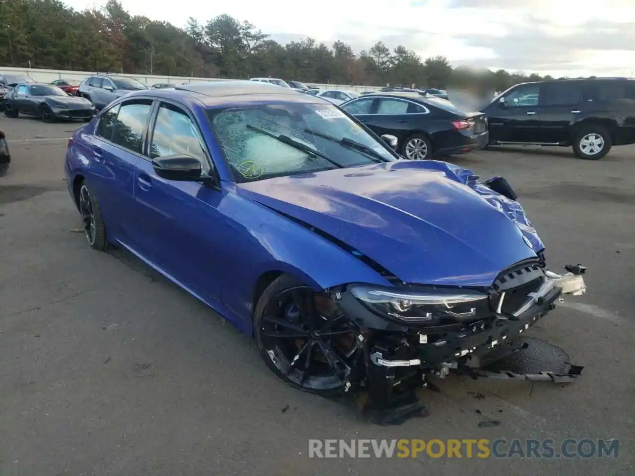 1 Photograph of a damaged car 3MW5U9J02N8C24507 BMW M3 2022