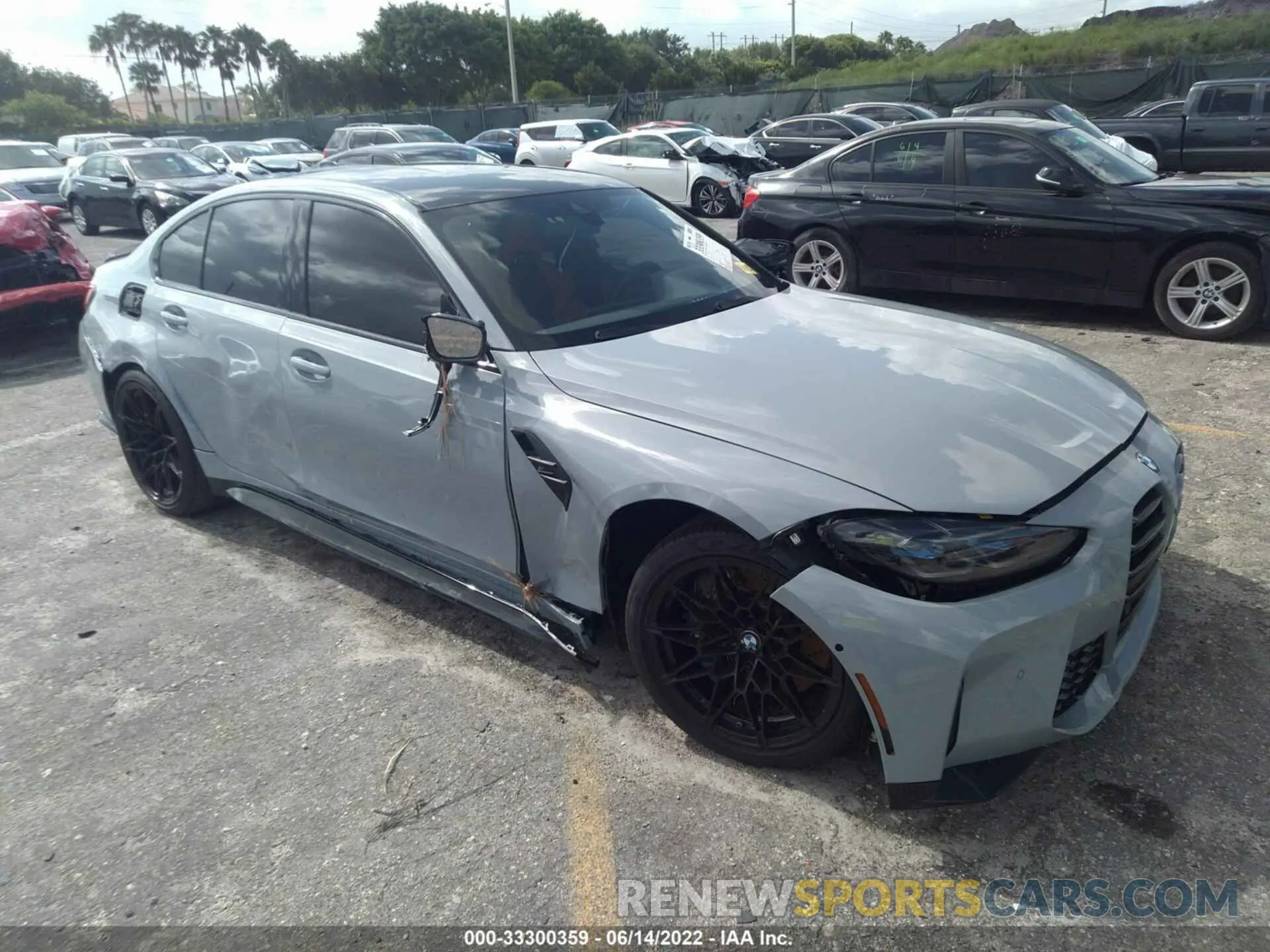 1 Photograph of a damaged car WBS33AY04NFL83274 BMW M3 2022