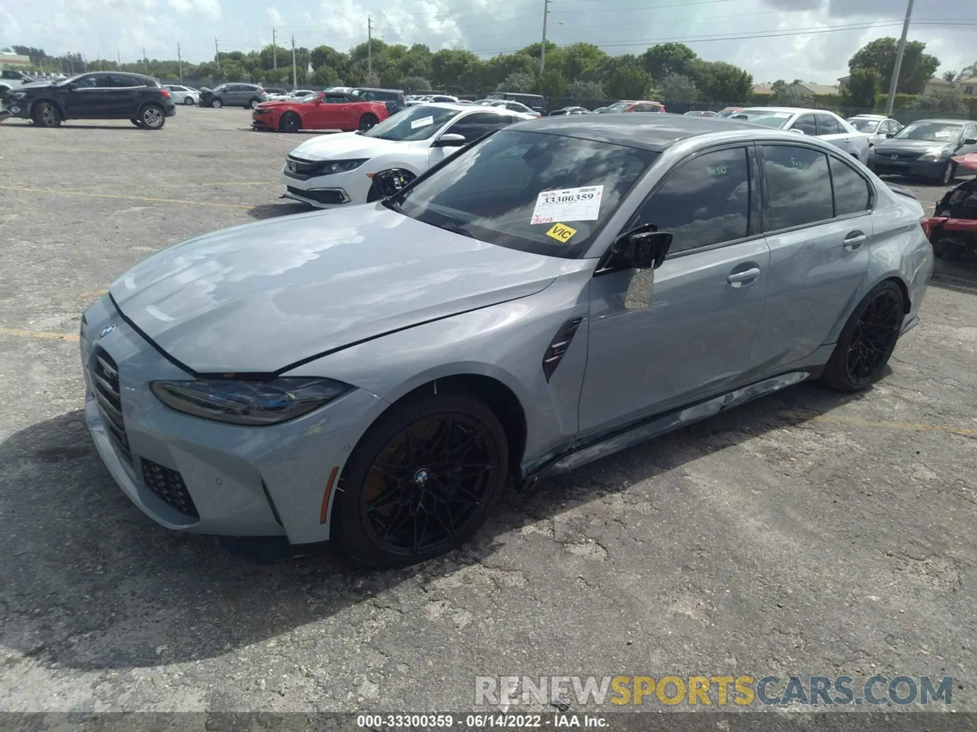 2 Photograph of a damaged car WBS33AY04NFL83274 BMW M3 2022