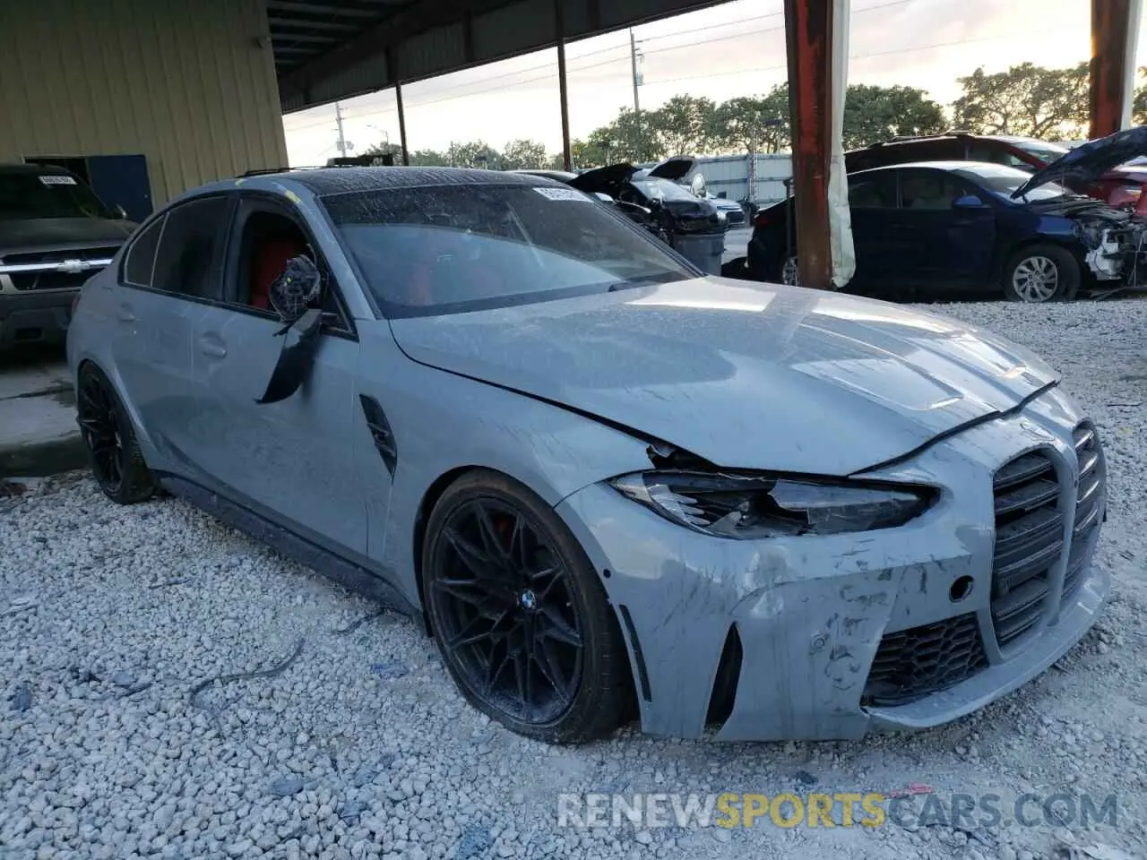 1 Photograph of a damaged car WBS33AY08NFL99719 BMW M3 2022