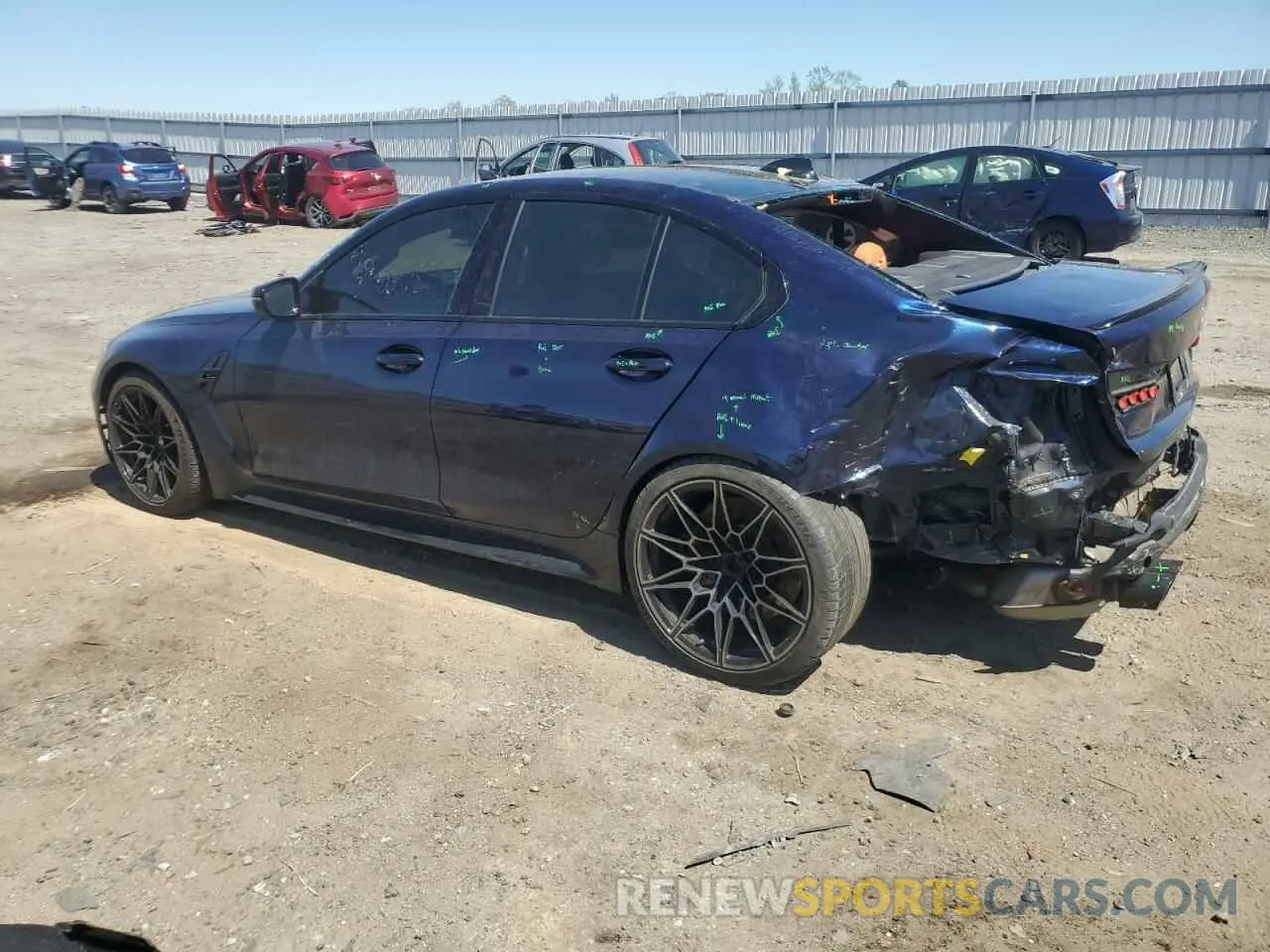2 Photograph of a damaged car WBS43AY05NFL68593 BMW M3 2022