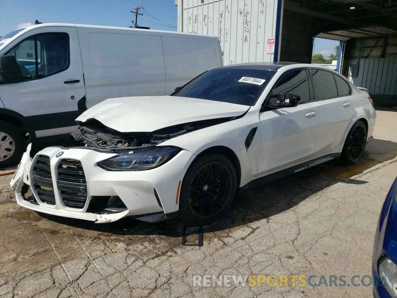 1 Photograph of a damaged car WBS43AY09NFM43859 BMW M3 2022