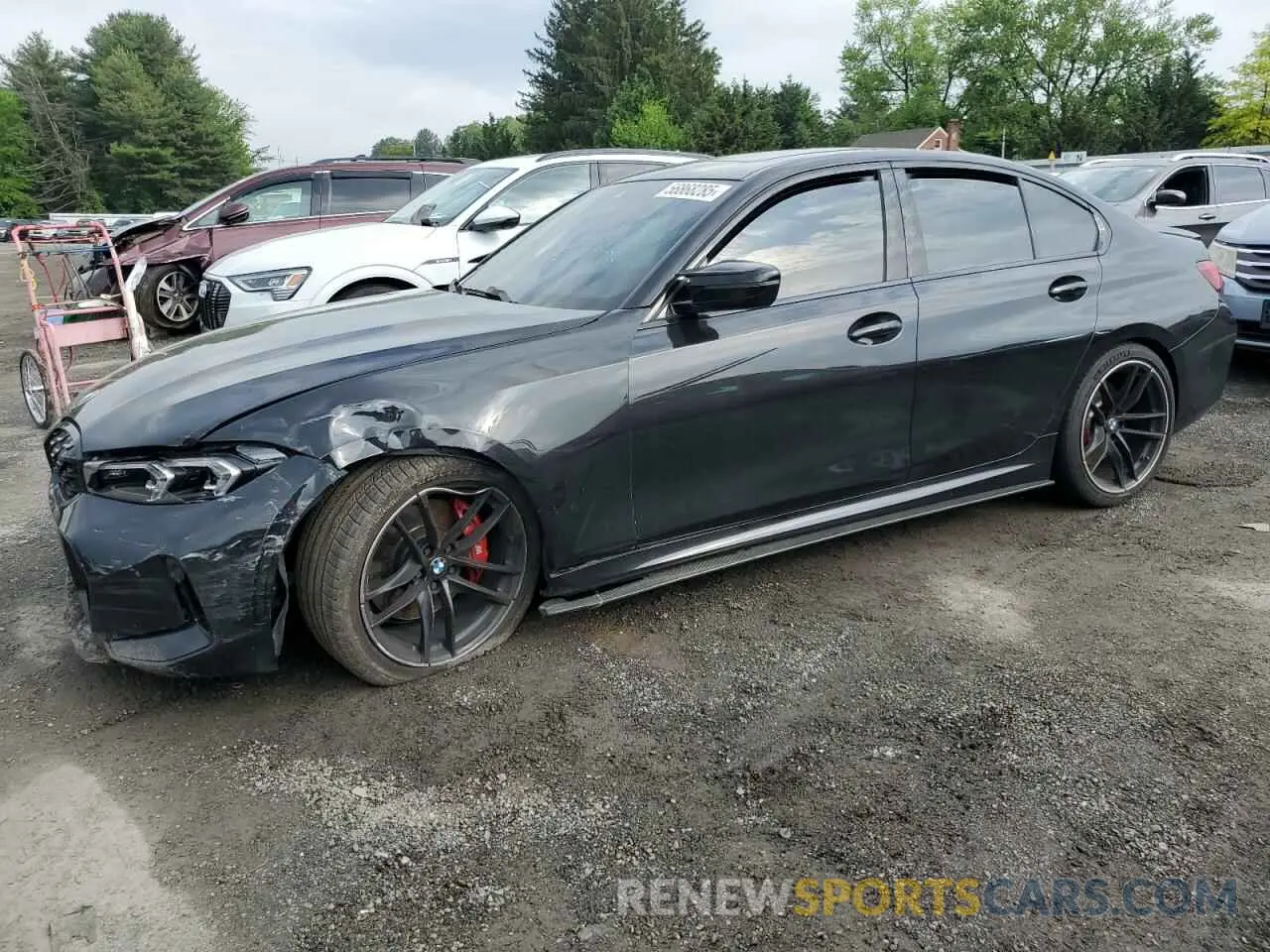 1 Photograph of a damaged car 3MW49FF06P8C96382 BMW M3 2023