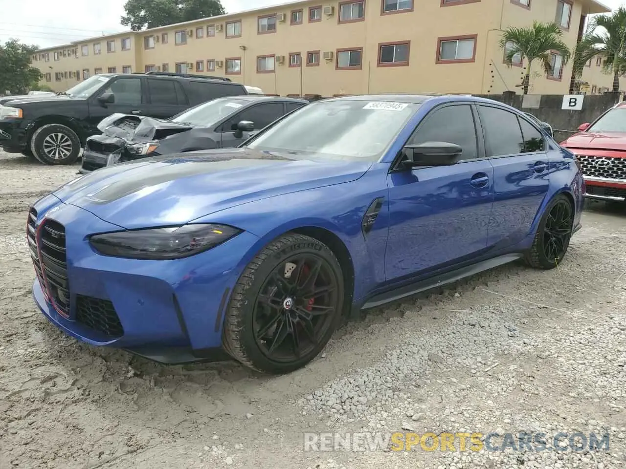 1 Photograph of a damaged car WBS33AY05PFN57582 BMW M3 2023