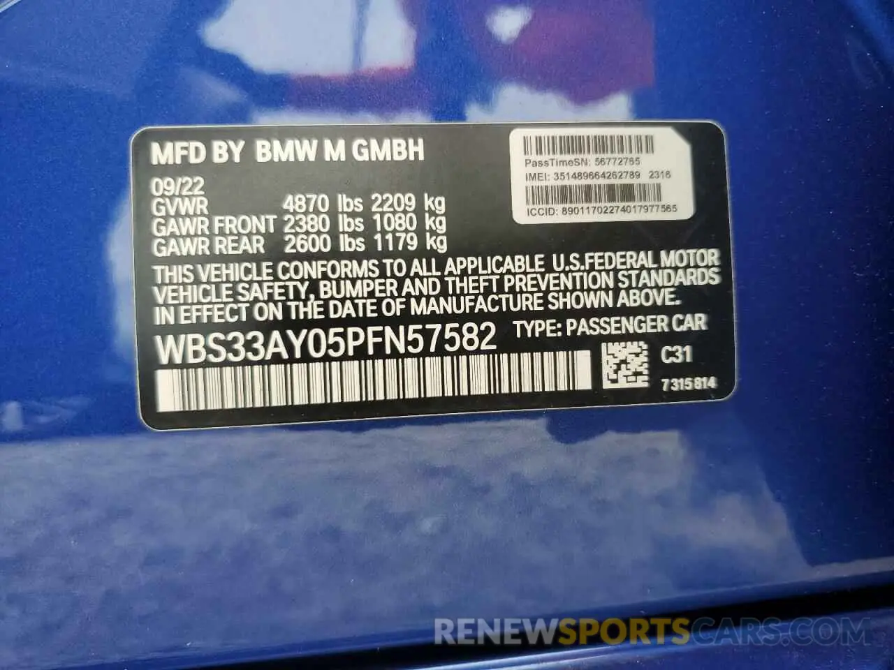 12 Photograph of a damaged car WBS33AY05PFN57582 BMW M3 2023