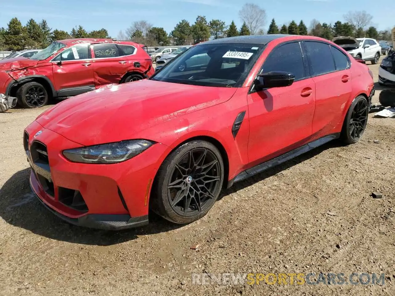 1 Photograph of a damaged car WBS43AY03PFN58833 BMW M3 2023