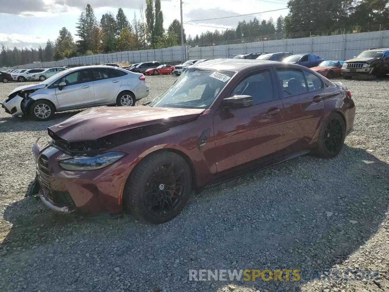 1 Photograph of a damaged car WBS43AY0XPFP12020 BMW M3 2023
