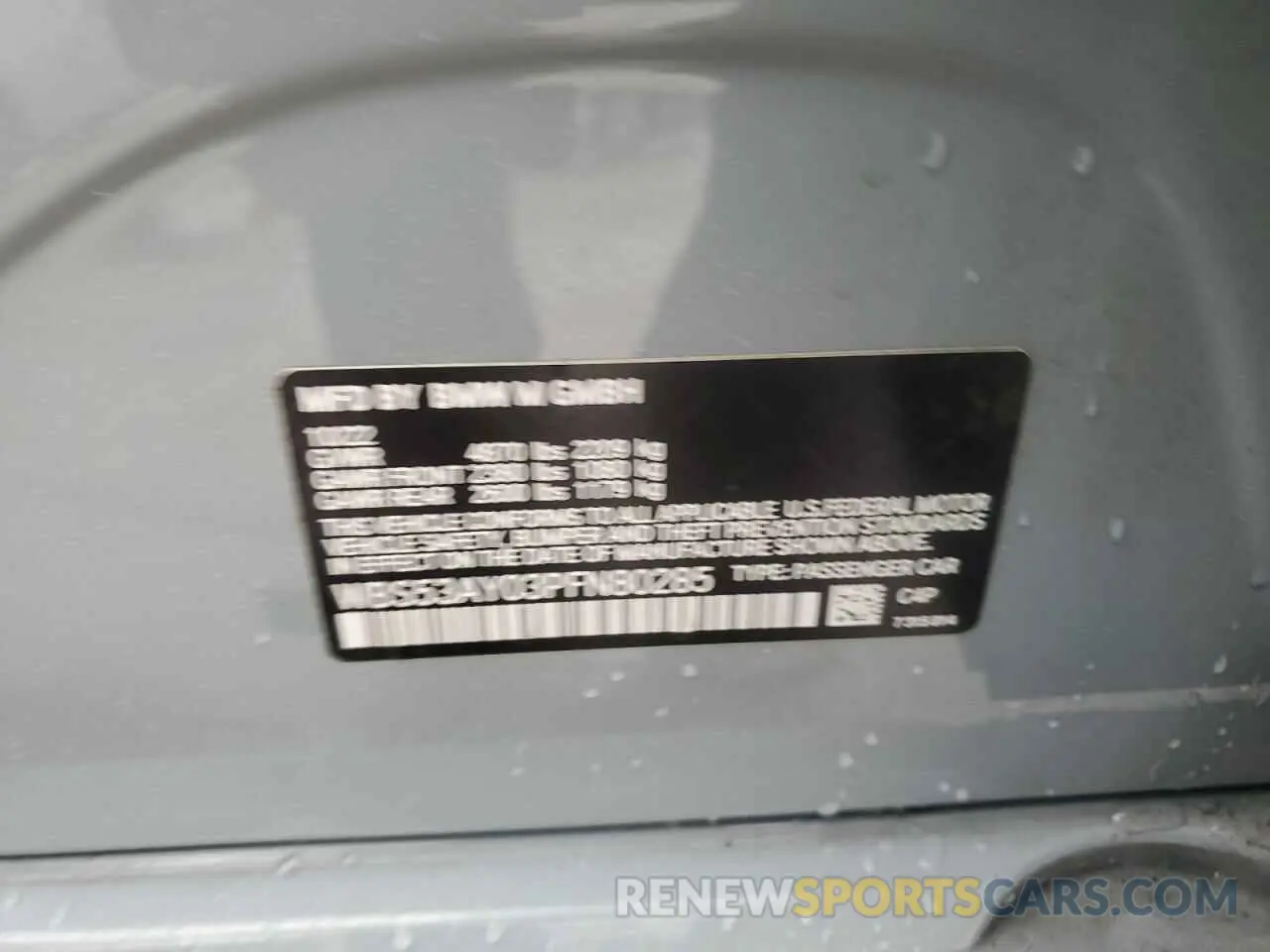 12 Photograph of a damaged car WBS53AY03PFN80285 BMW M3 2023
