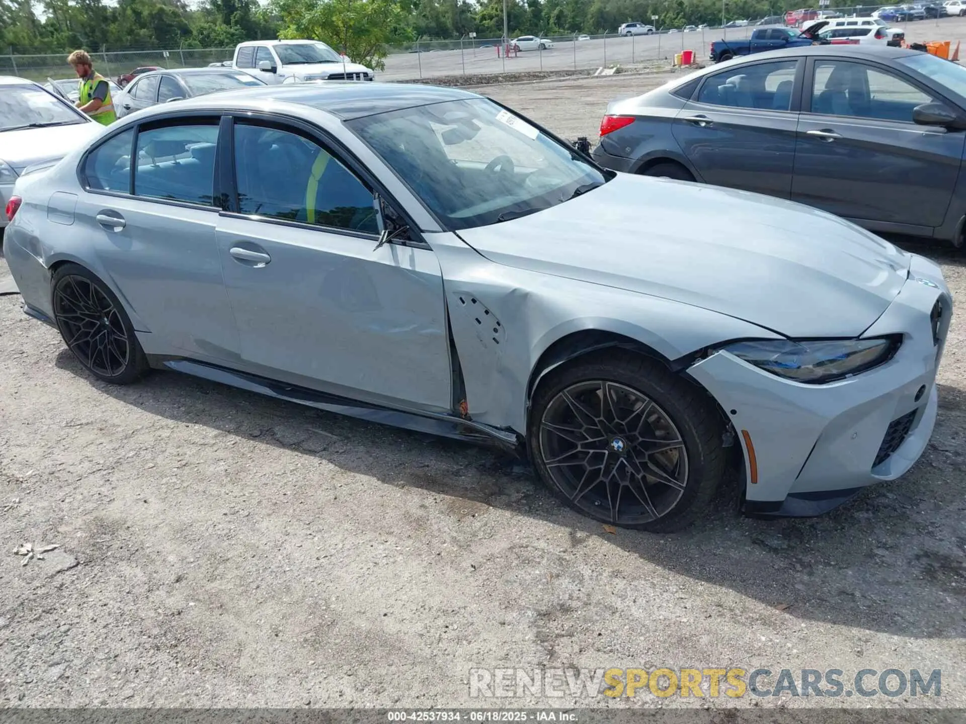 1 Photograph of a damaged car WBS43AY03RFS40486 BMW M3 2024