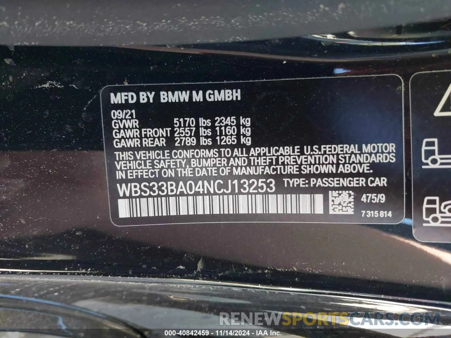 9 Photograph of a damaged car WBS33BA04NCJ13253 BMW M4 2022
