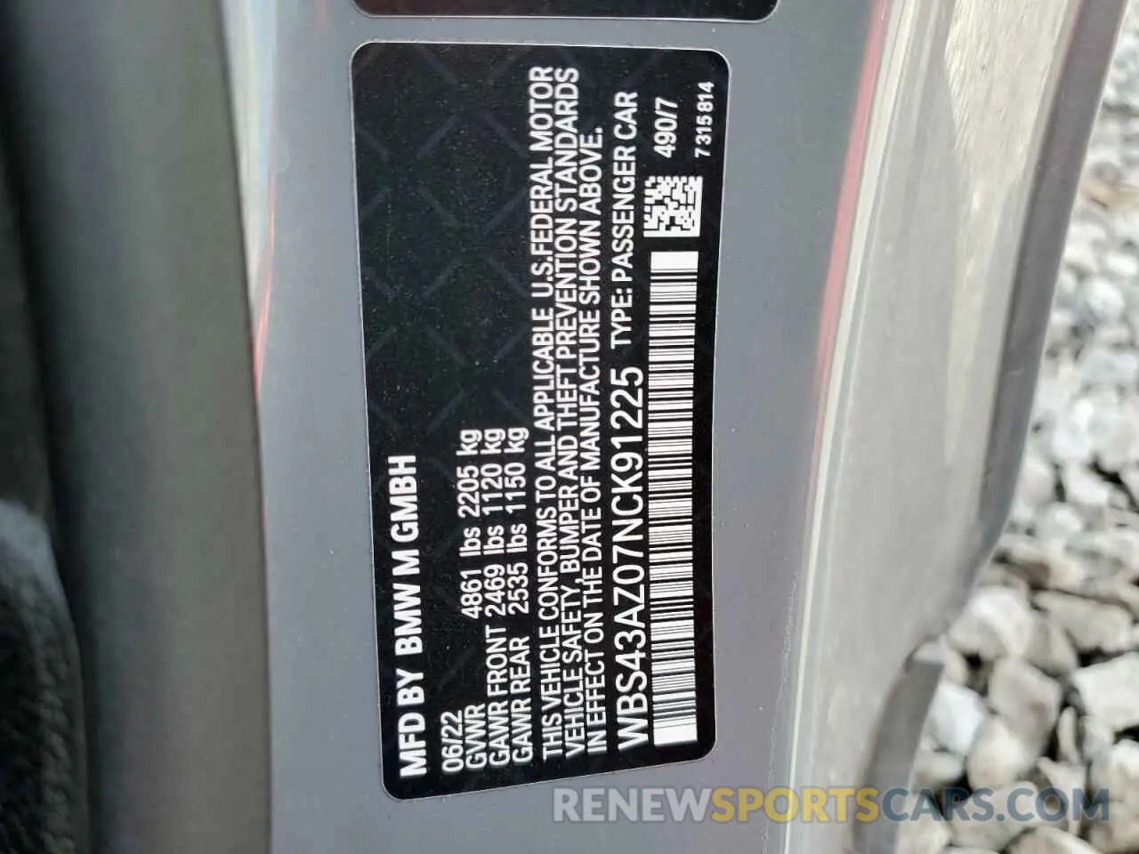 13 Photograph of a damaged car WBS43AZ07NCK91225 BMW M4 2022