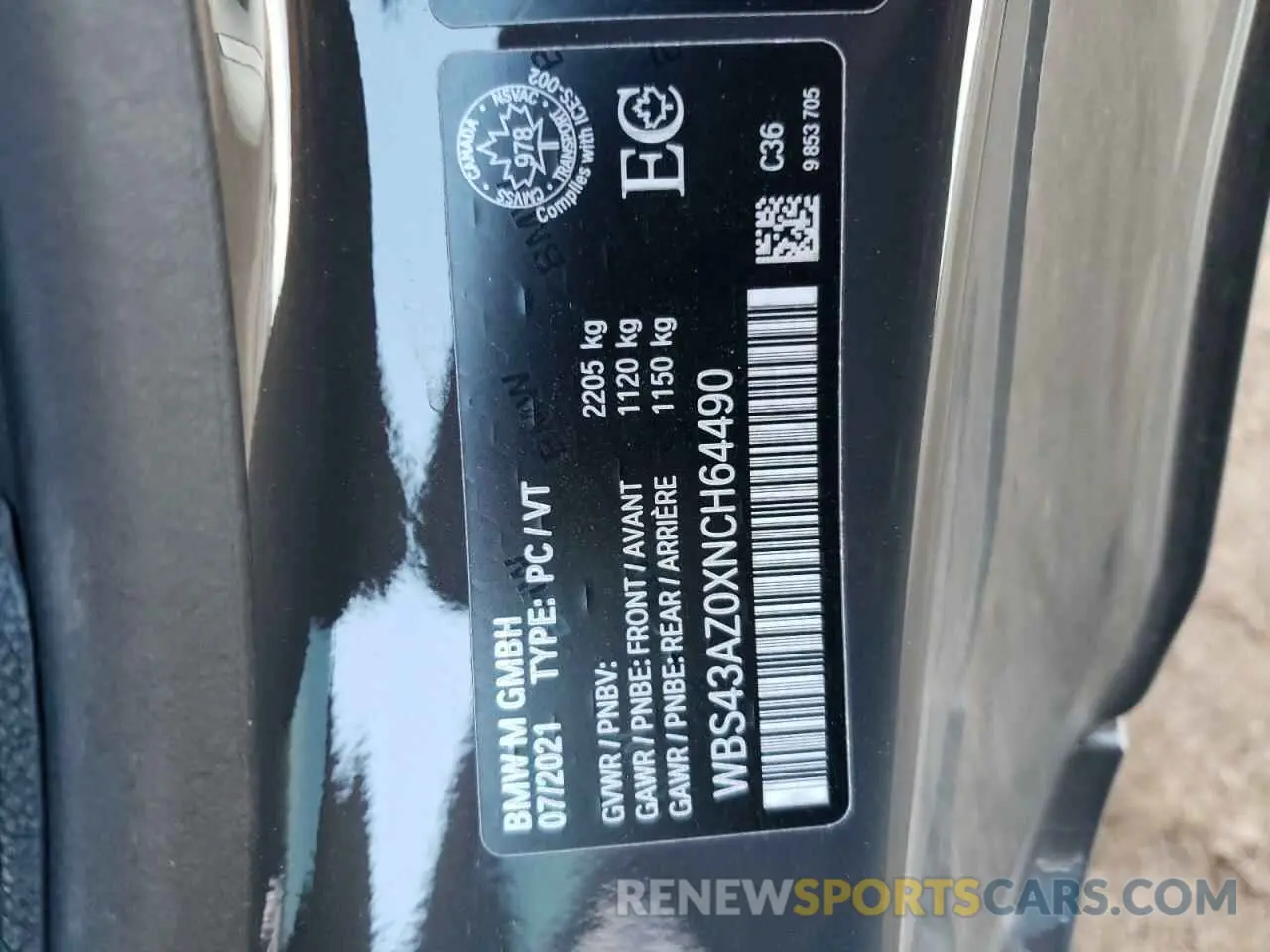 13 Photograph of a damaged car WBS43AZ0XNCH64490 BMW M4 2022