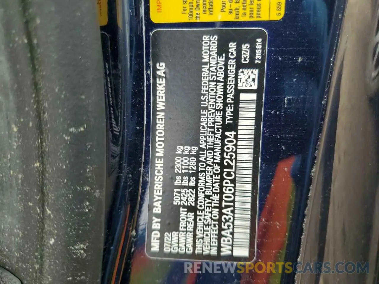13 Photograph of a damaged car WBA53AT06PCL25904 BMW M4 2023
