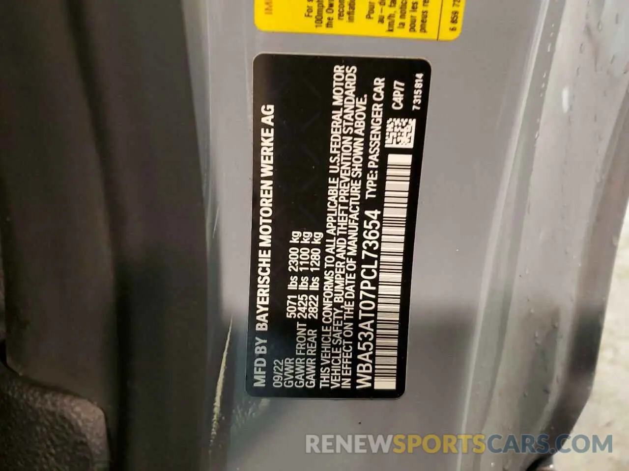 12 Photograph of a damaged car WBA53AT07PCL73654 BMW M4 2023