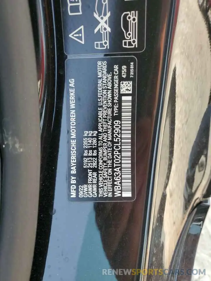 12 Photograph of a damaged car WBA63AT02PCL52909 BMW M4 2023