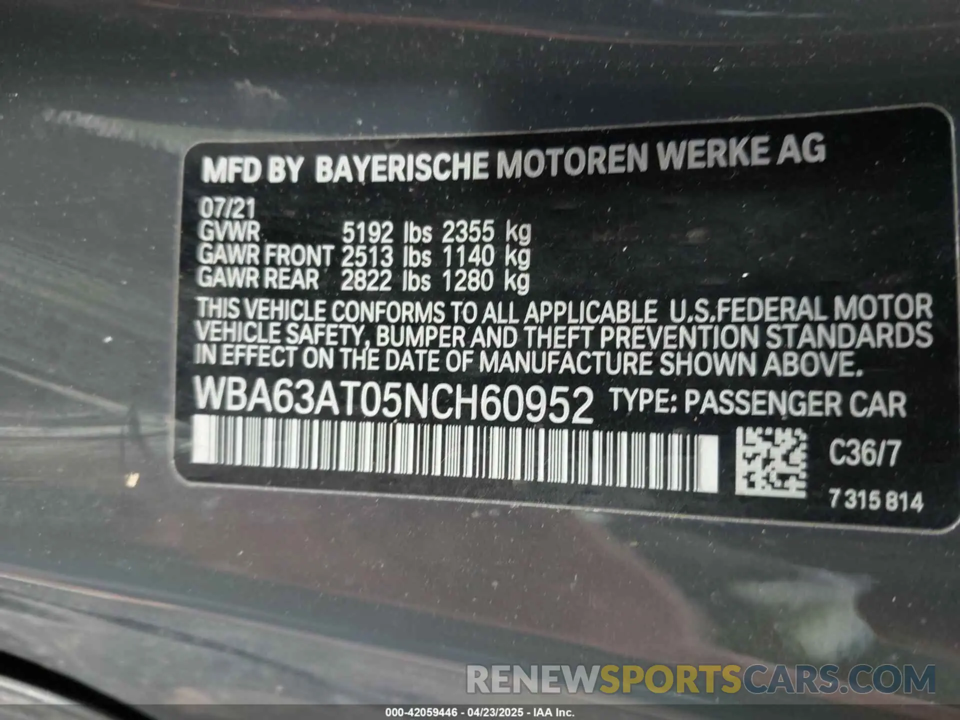 9 Photograph of a damaged car WBA63AT05NCH60952 BMW M440I 2022