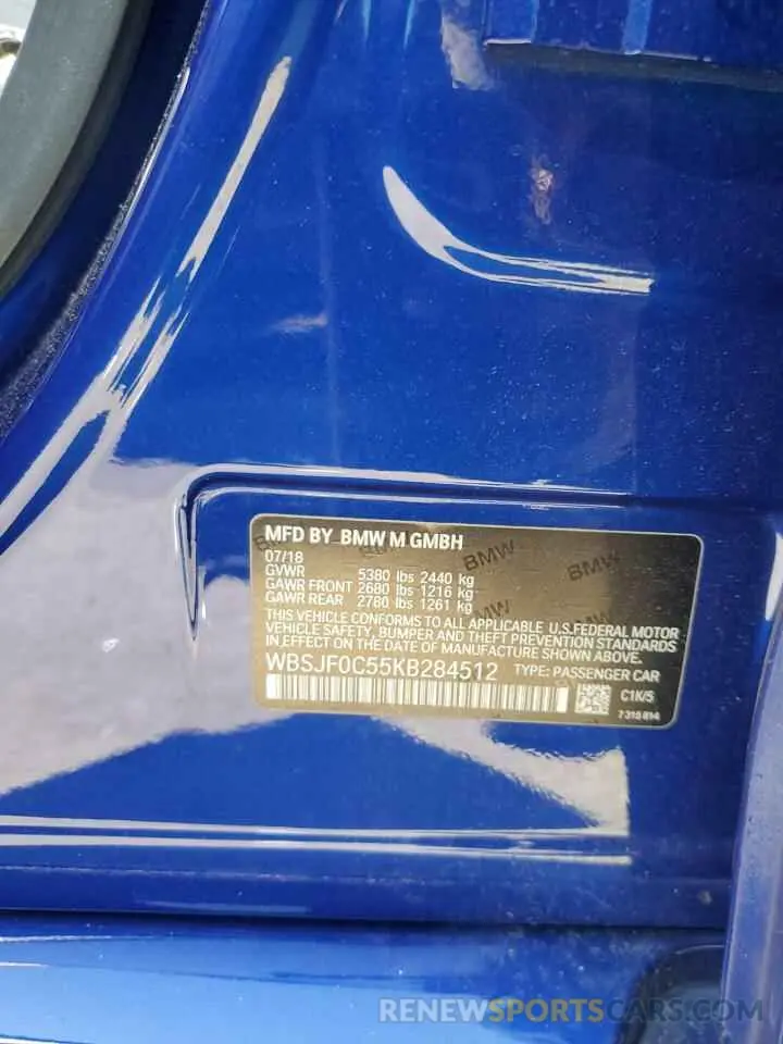 12 Photograph of a damaged car WBSJF0C55KB284512 BMW M5 2019