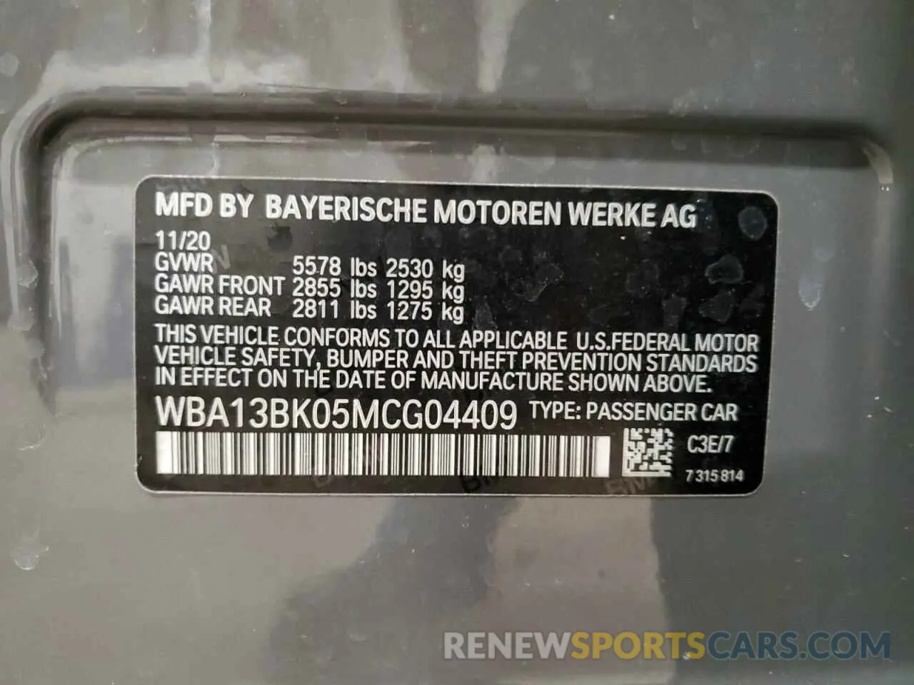 14 Photograph of a damaged car WBA13BK05MCG04409 BMW M5 2021