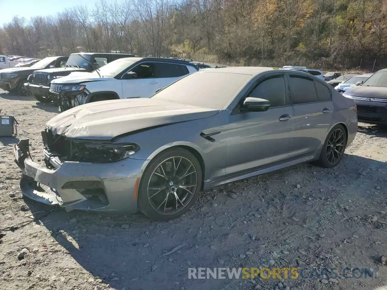 1 Photograph of a damaged car WBS83CH03PCN55686 BMW M5 2023