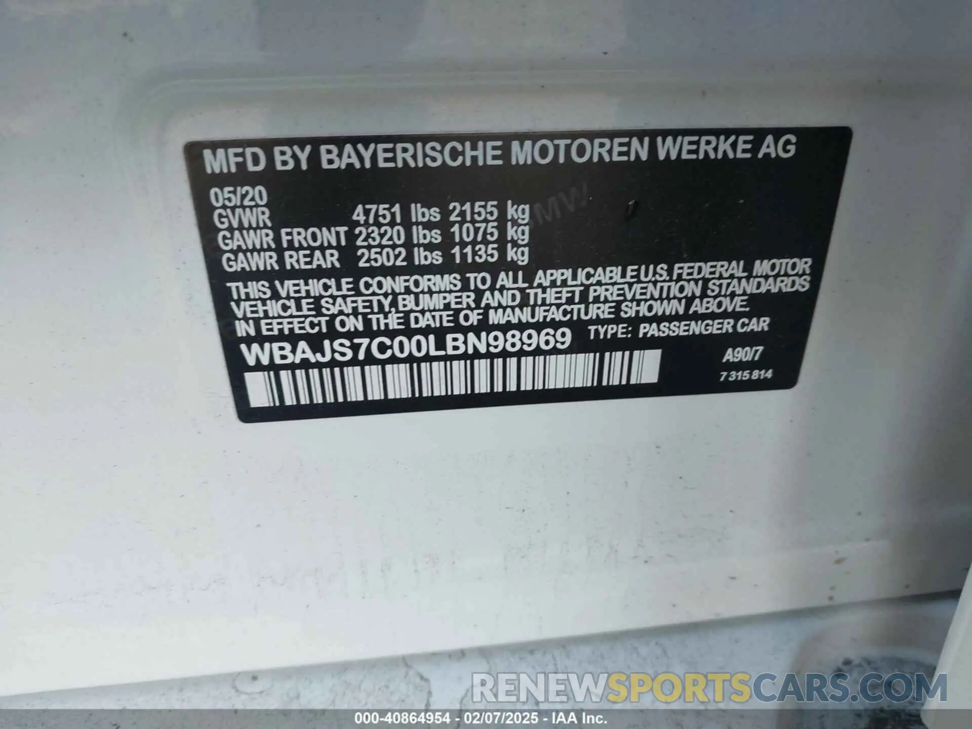 9 Photograph of a damaged car WBAJB9C51KB464204 BMW M550I 2019
