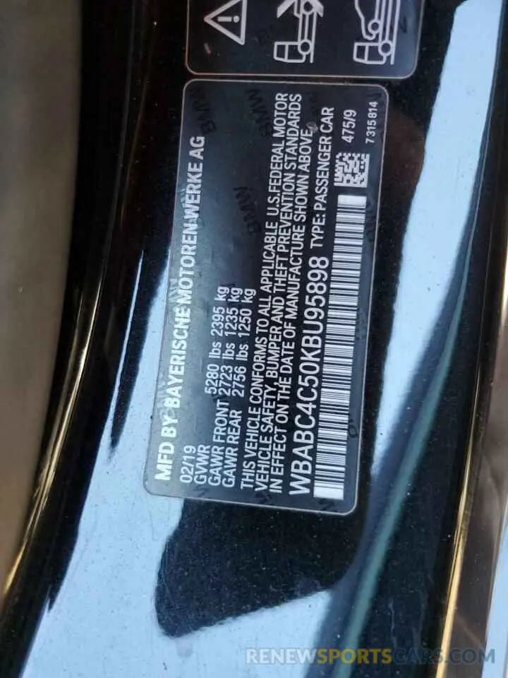 12 Photograph of a damaged car WBABC4C50KBU95898 BMW M8 2019