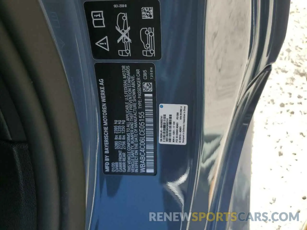 13 Photograph of a damaged car WBABC4C06LCE05155 BMW M8 2020