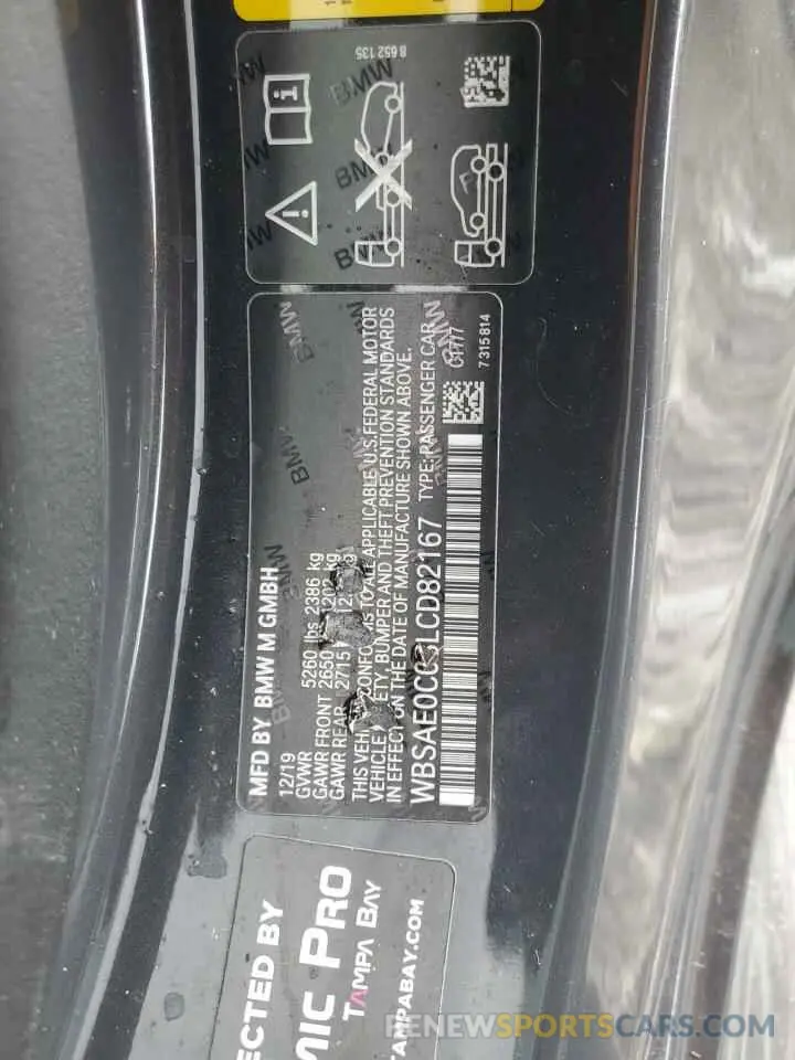 12 Photograph of a damaged car WBSAE0C03LCD82167 BMW M8 2020