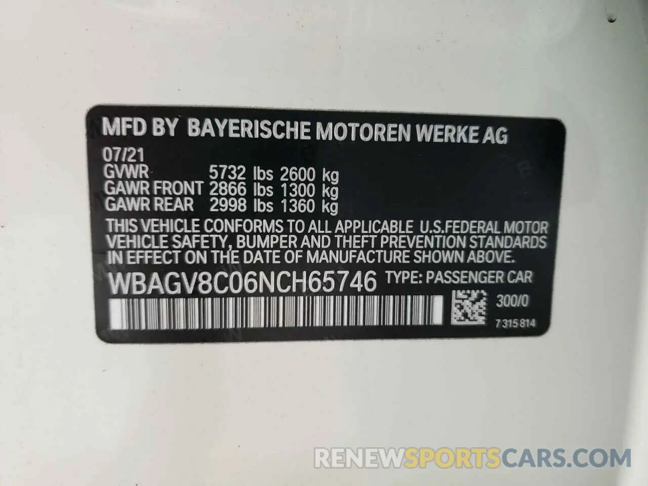 10 Photograph of a damaged car WBAGV8C06NCH65746 BMW M8 2022