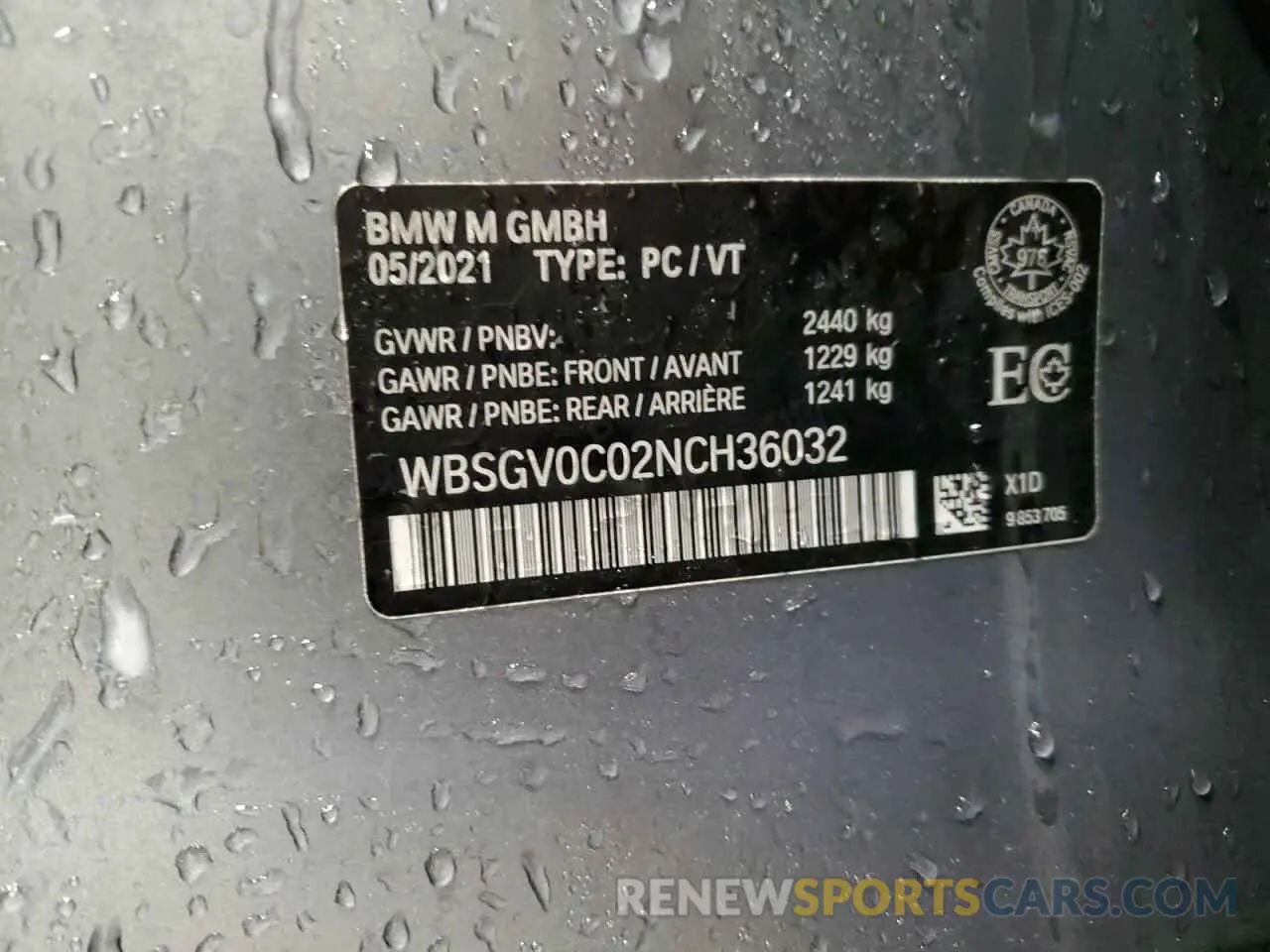 12 Photograph of a damaged car WBSGV0C02NCH36032 BMW M8 2022
