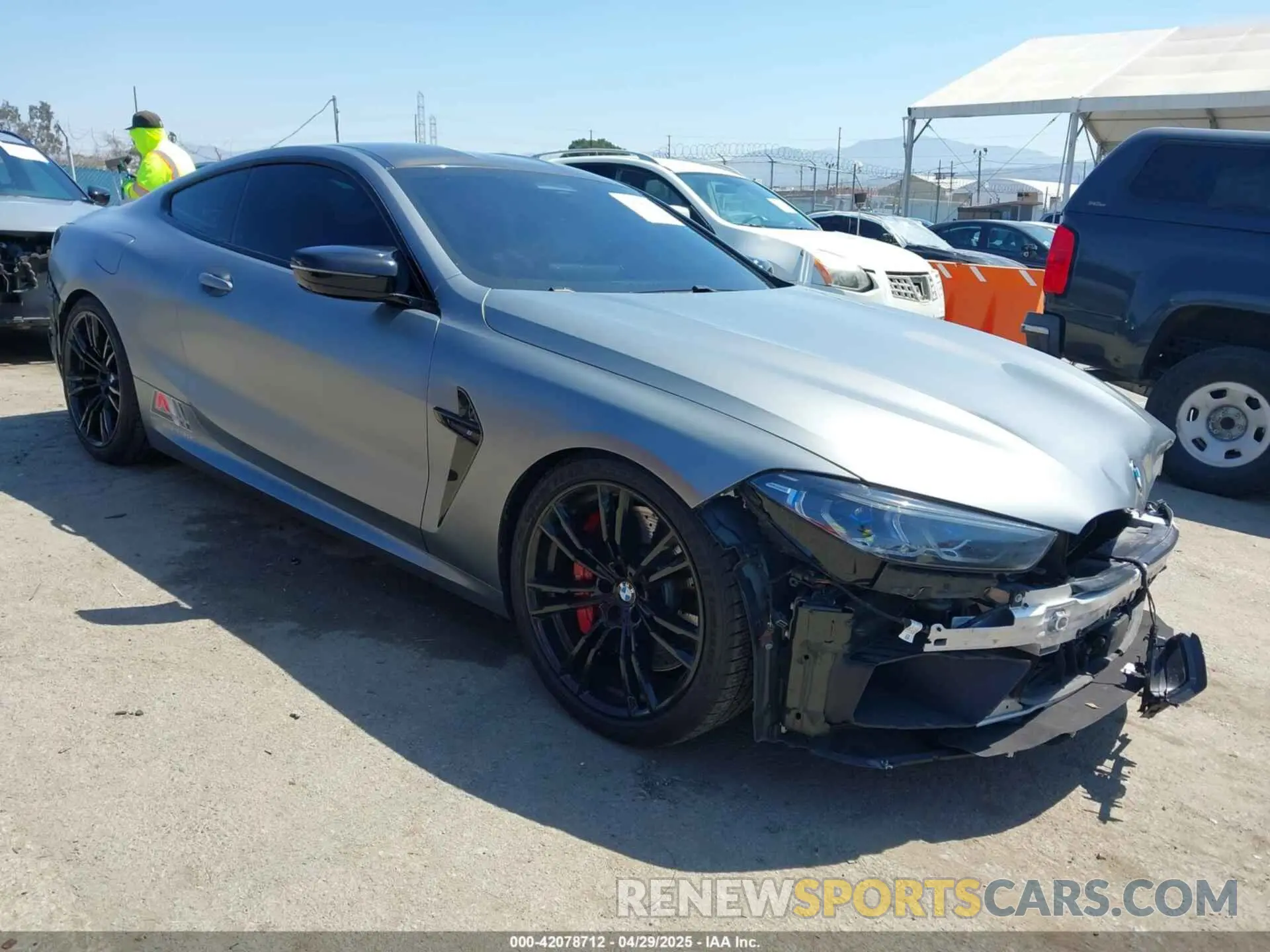 1 Photograph of a damaged car WBSAE0C00RCR03268 BMW M8 2024