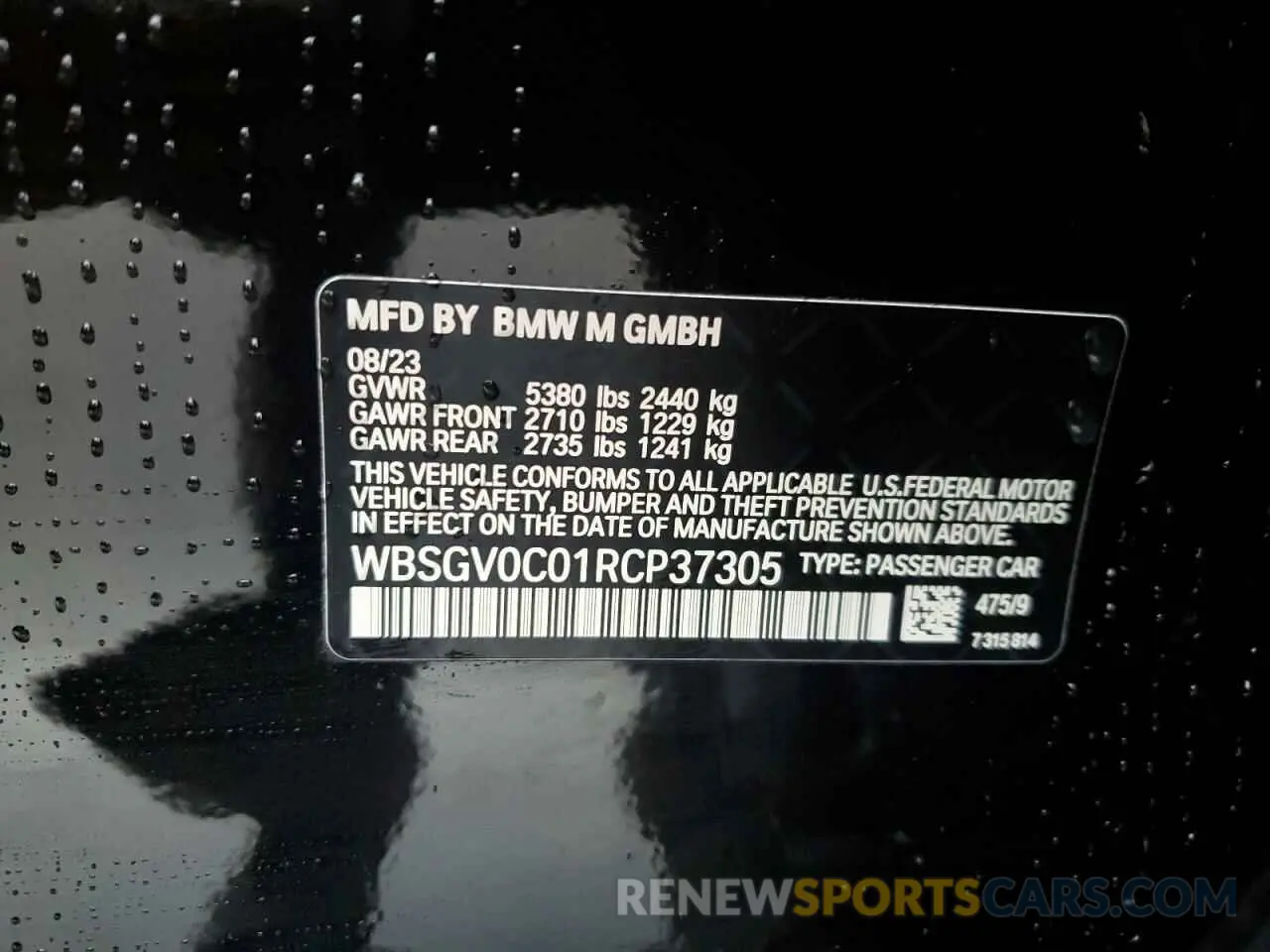 13 Photograph of a damaged car WBSGV0C01RCP37305 BMW M8 2024