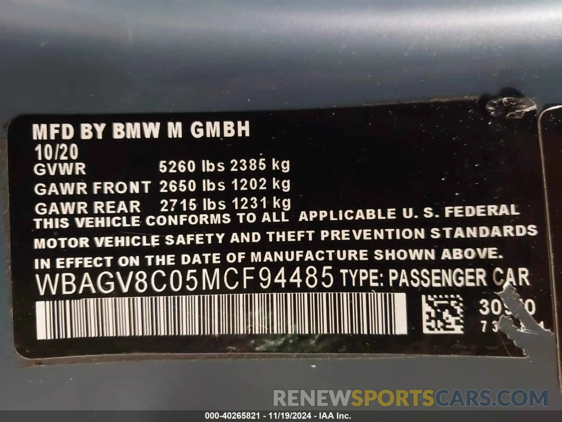 9 Photograph of a damaged car WBABC4C54KBU96911 BMW M850I 2019