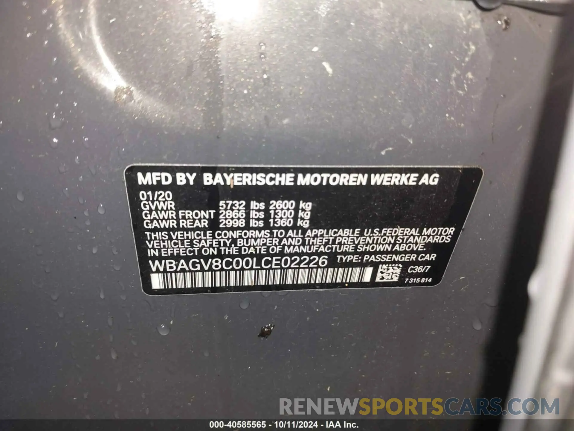 9 Photograph of a damaged car WBAGV8C00LCE02226 BMW M850I GTAN COUPE 2020
