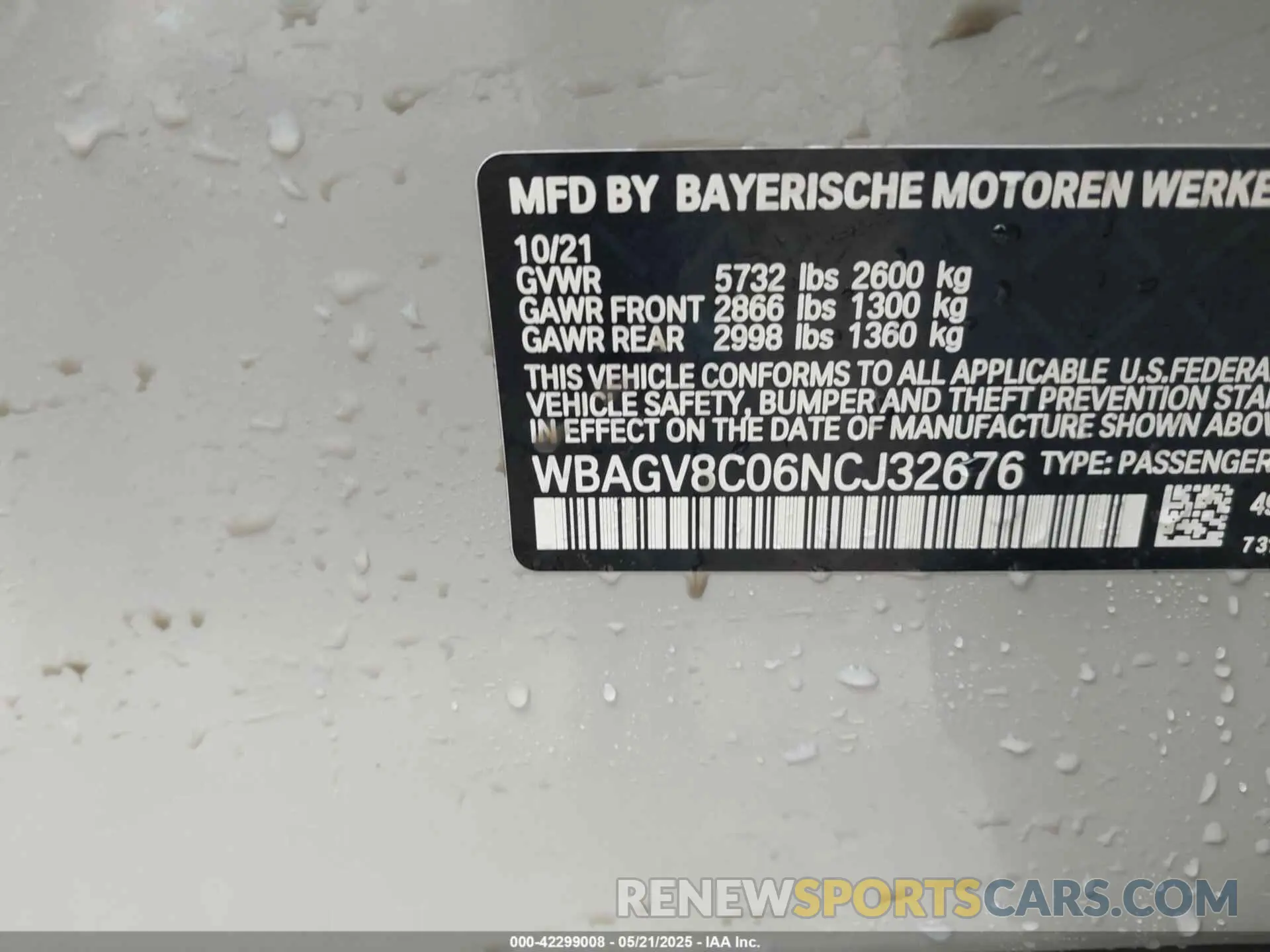 9 Photograph of a damaged car WBAGV8C06NCJ32676 BMW M850I GTAN COUPE 2022