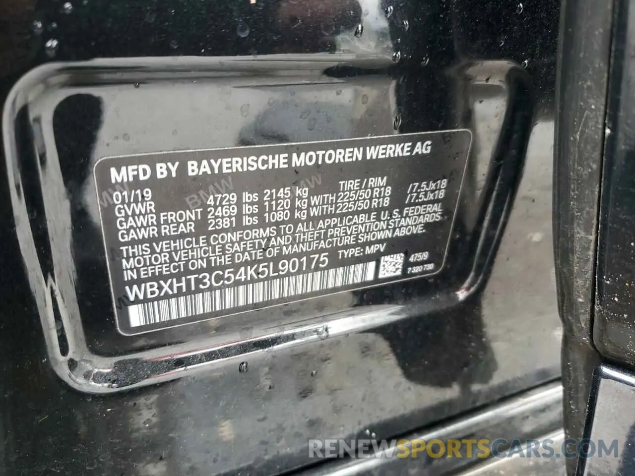 13 Photograph of a damaged car WBXHT3C54K5L90175 BMW X1 2019