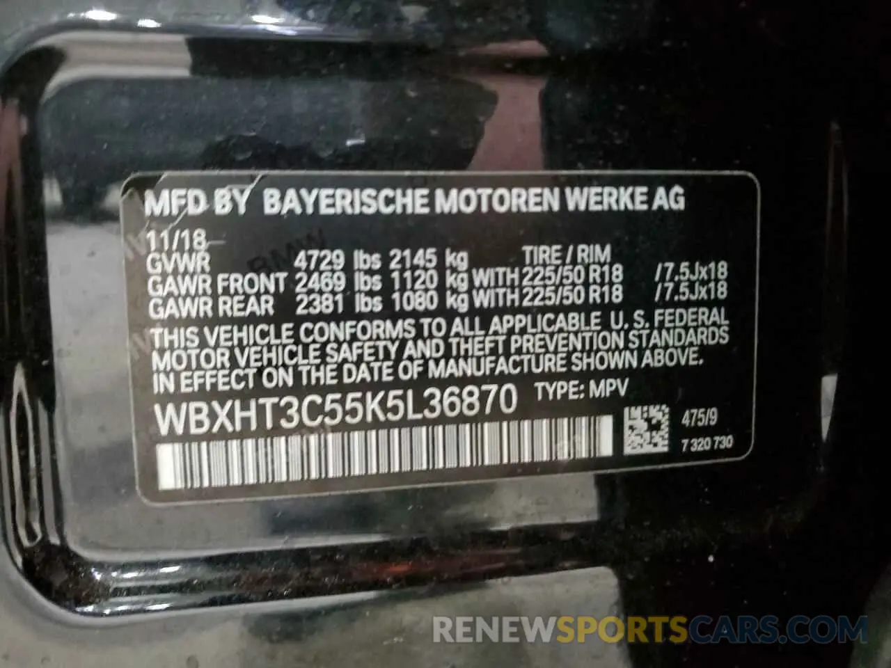 13 Photograph of a damaged car WBXHT3C55K5L36870 BMW X1 2019