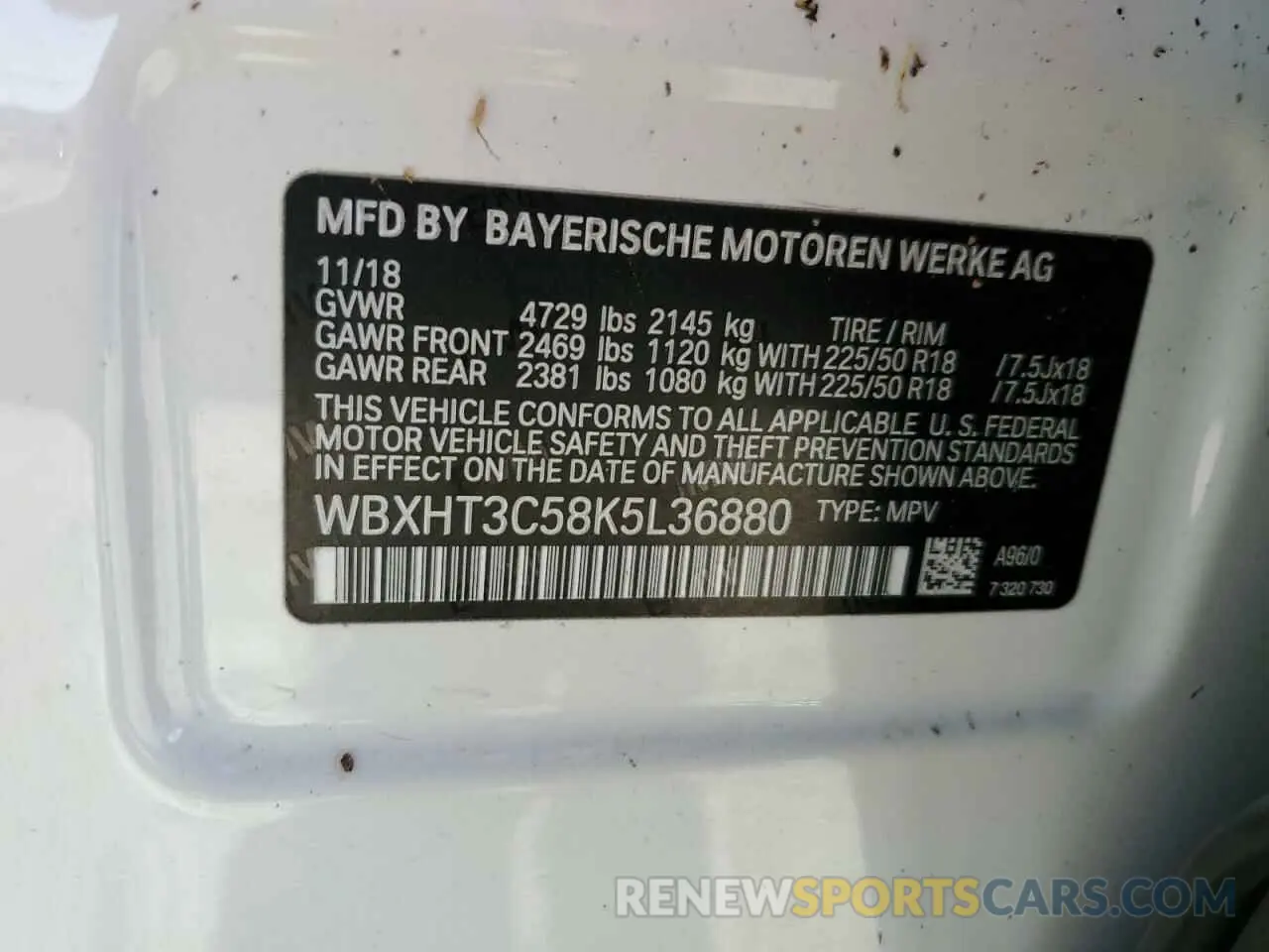 14 Photograph of a damaged car WBXHT3C58K5L36880 BMW X1 2019