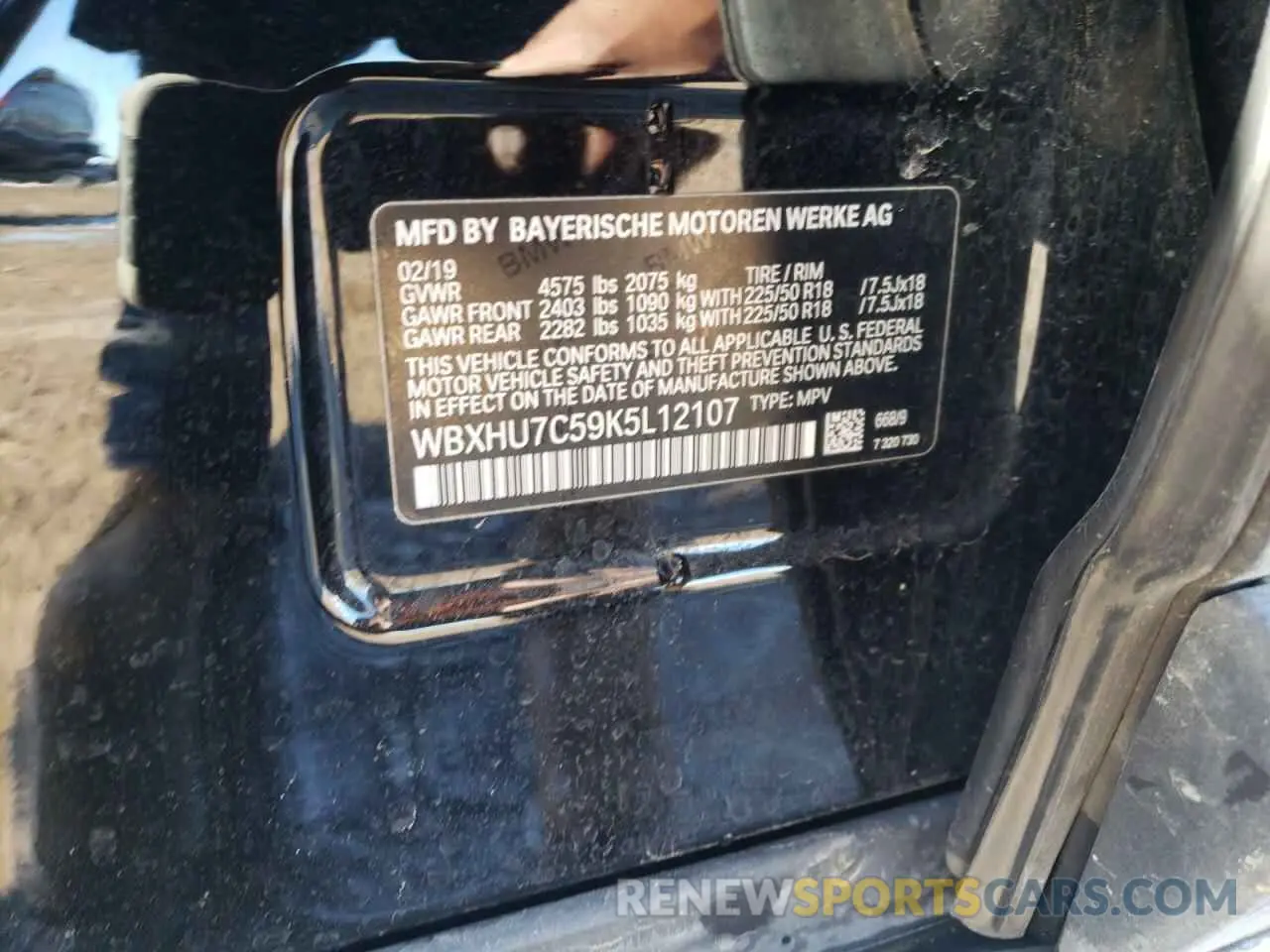 12 Photograph of a damaged car WBXHU7C59K5L12107 BMW X1 2019