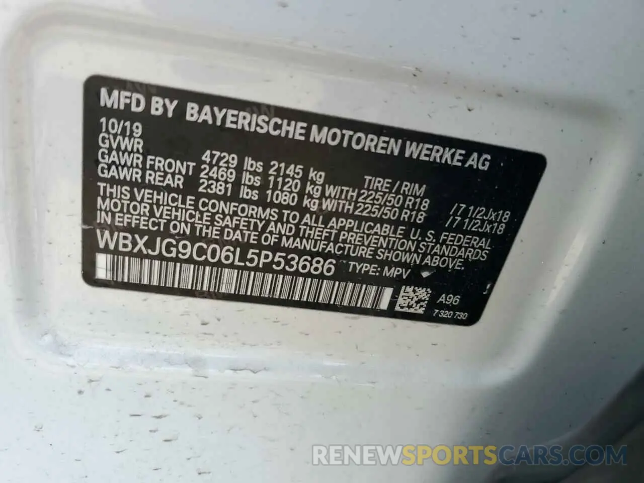 14 Photograph of a damaged car WBXJG9C06L5P53686 BMW X1 2020