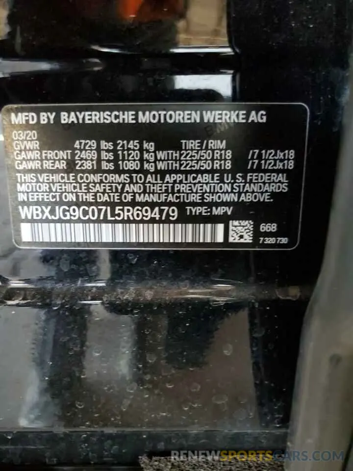 13 Photograph of a damaged car WBXJG9C07L5R69479 BMW X1 2020