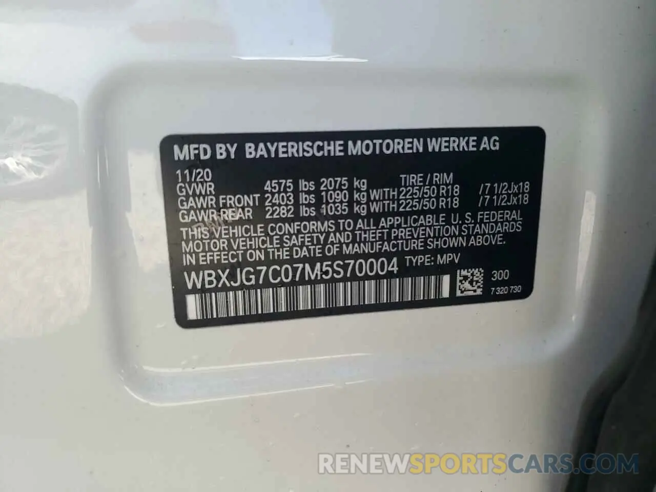 13 Photograph of a damaged car WBXJG7C07M5S70004 BMW X1 2021