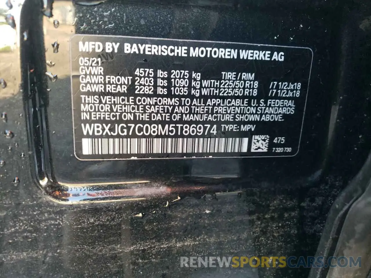13 Photograph of a damaged car WBXJG7C08M5T86974 BMW X1 2021