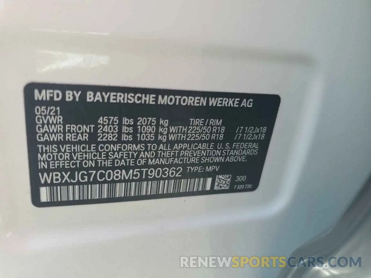 14 Photograph of a damaged car WBXJG7C08M5T90362 BMW X1 2021