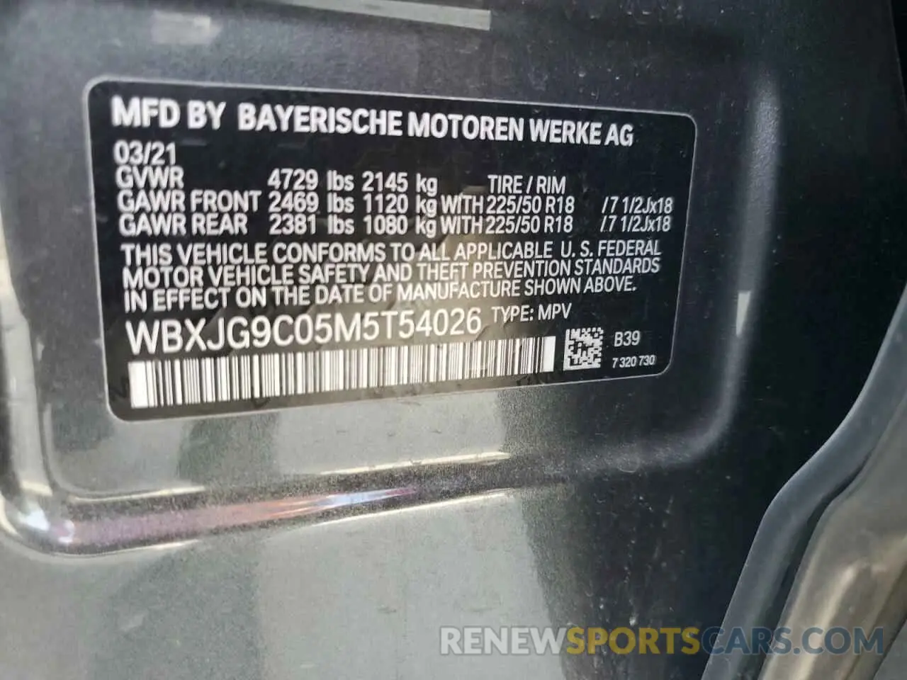 13 Photograph of a damaged car WBXJG9C05M5T54026 BMW X1 2021
