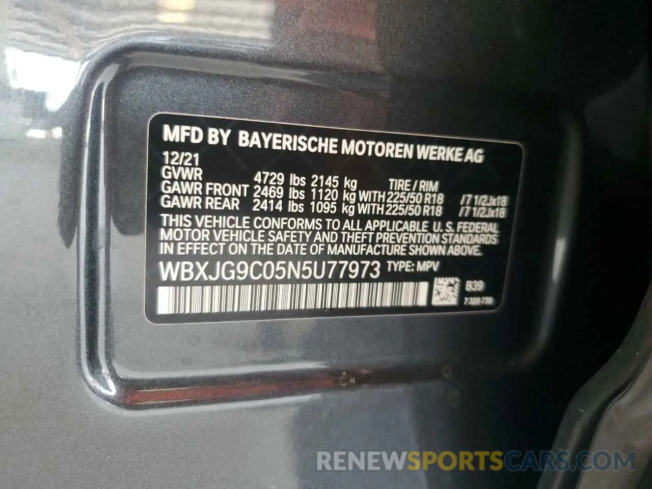14 Photograph of a damaged car WBXJG9C05N5U77973 BMW X1 2022